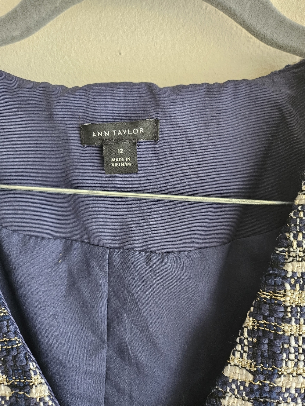 Ann Taylor Tweed Button Shift Dress - Picture 4 of 8